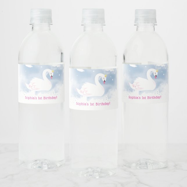 PARTY DRINKS hübsche Schwan Prinzessin mädchenhaft (Flaschen)