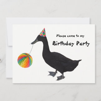 Party Duck Birthday Einladung