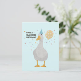 Party Duck Puff: Einen Geburtstag ersticken Postkarte