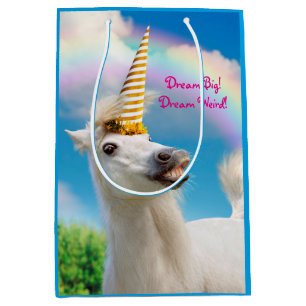 Party Einhorn und Regenbogen Mittlere Geschenktüte