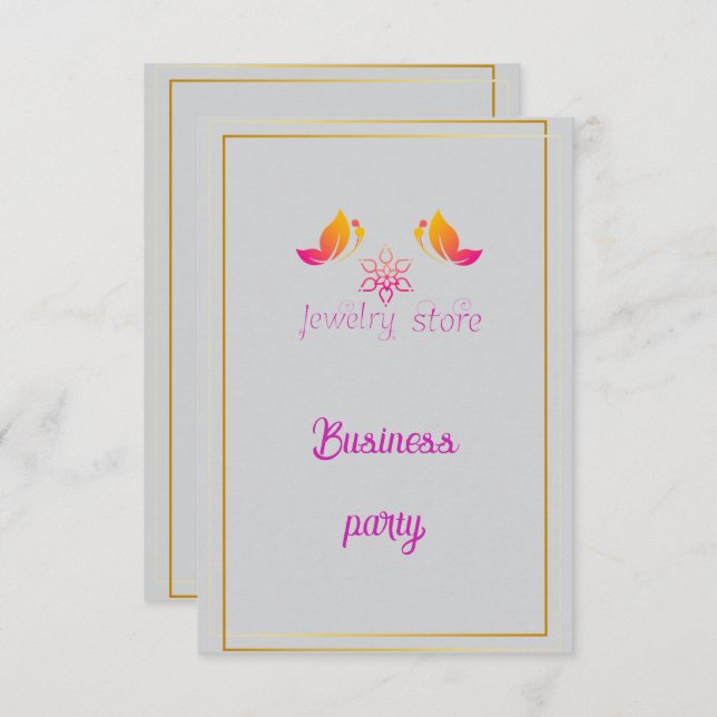 Party Einladung (Vorne/Hinten)