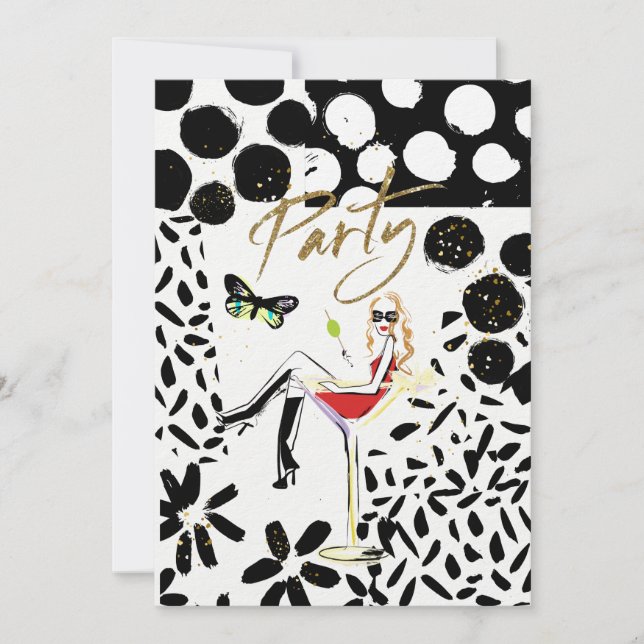 Party Einladung (Vorderseite)