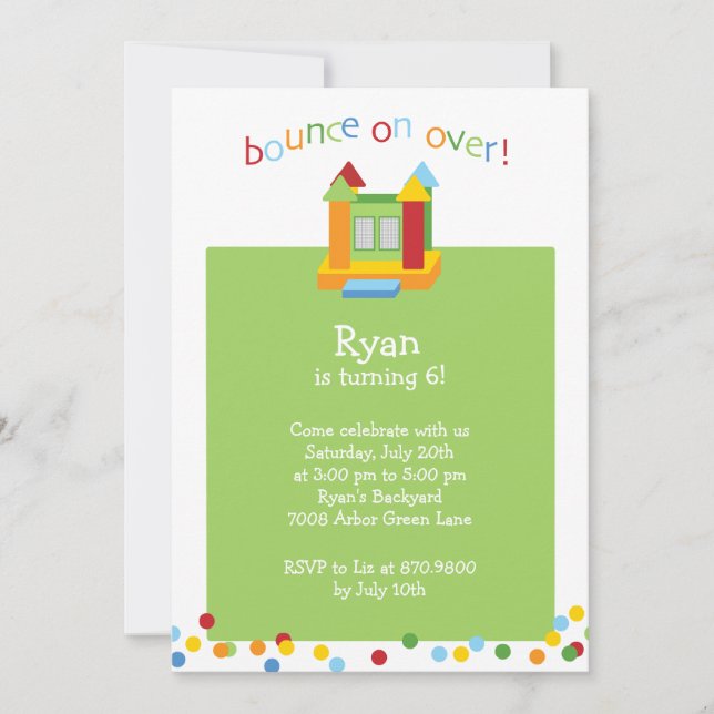 Party Einladung (Vorderseite)