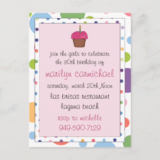 Party Einladung (Vorderseite)