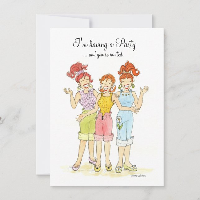 Party Einladung (Vorderseite)