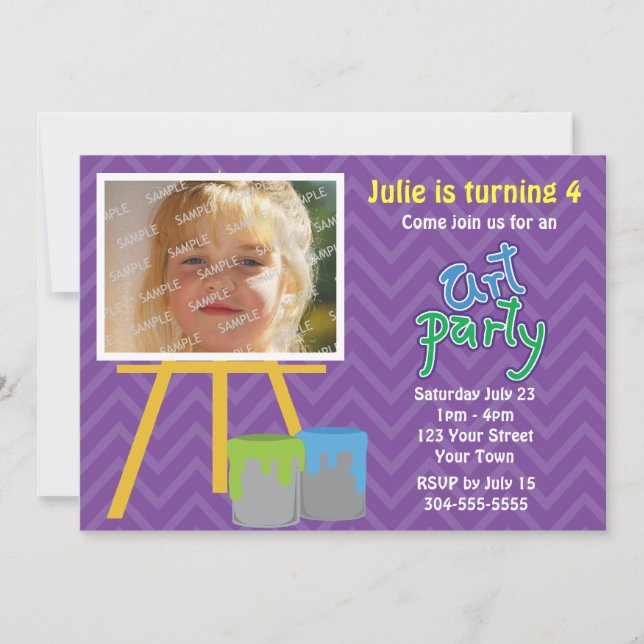 Party Einladung (Vorderseite)