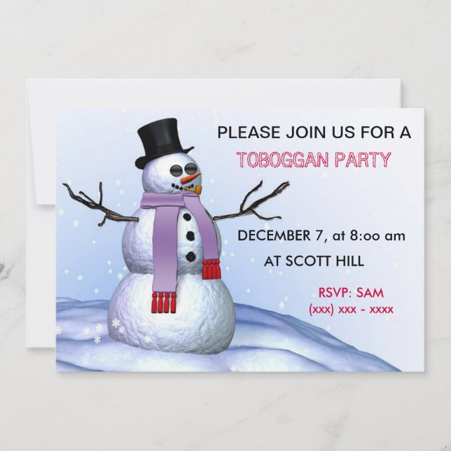 Party Einladung (Vorderseite)