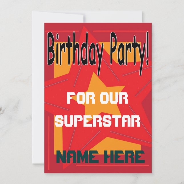 Party Einladung (Vorderseite)