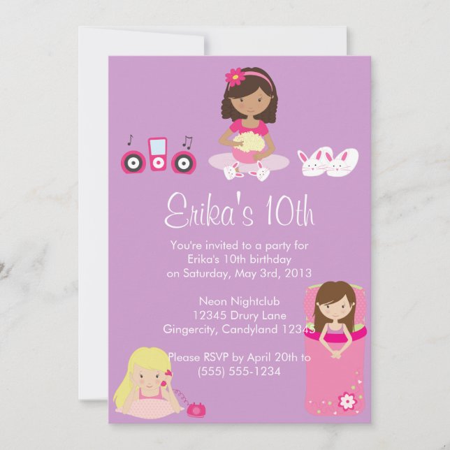 Party Einladung (Vorderseite)