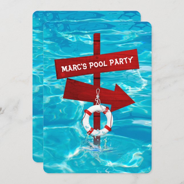 Party Einladung (Vorne/Hinten)