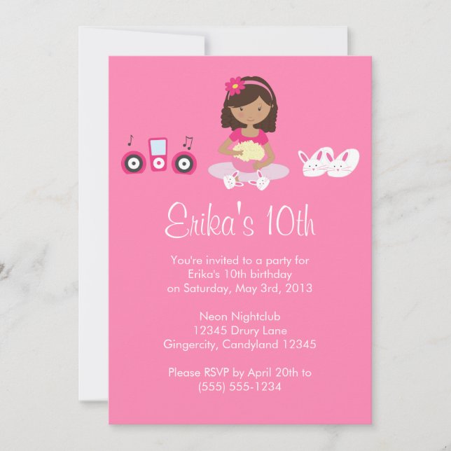 Party Einladung (Vorderseite)