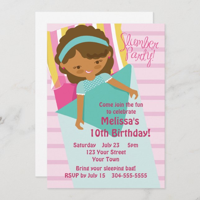 Party Einladung (Vorne/Hinten)