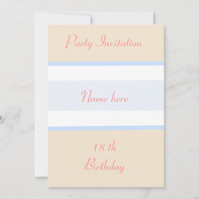 Party Einladung 18. Geburtstag personalisieren (Vorderseite)