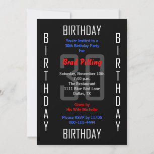 Party Einladung 30. Geburtstag 30