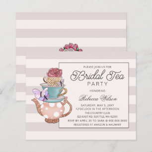 Party Einladung Blush Bloral Bridal Tee