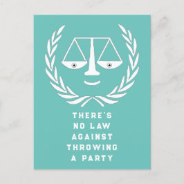 Party Einladung der Creative Law School Postkarte