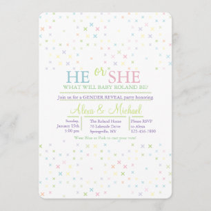 Party Einladung der Genderoffenbarung