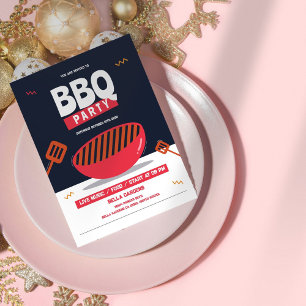 Party Einladung der modernen GRILLEN