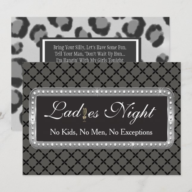 Party Einladung der Nacht aus der Mama (Vorne/Hinten)