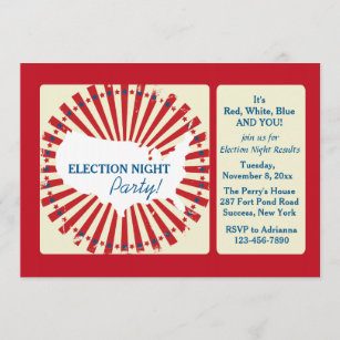 Party Einladung der Nationalen Wahlnacht