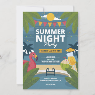 Party Einladung der Sommernacht