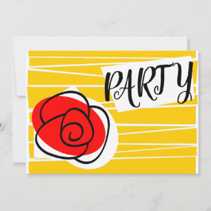 Party Einladung der spanischen Rose