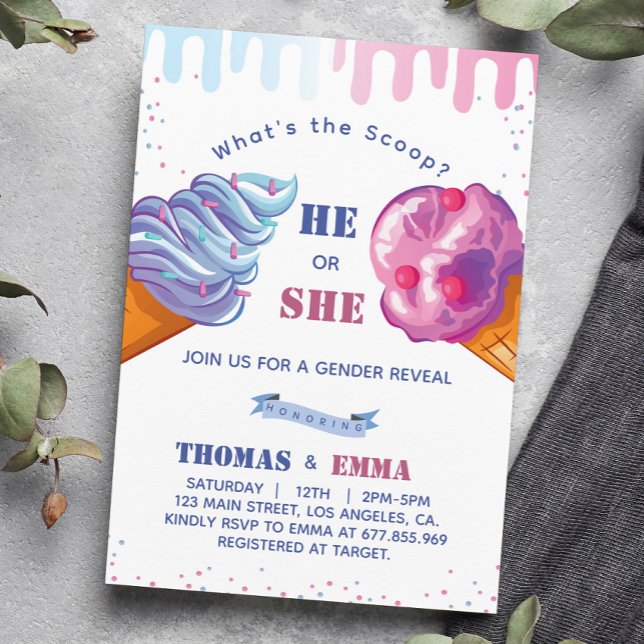 Party Einladung des Eis-Geschlechts (Von Creator hochgeladen)