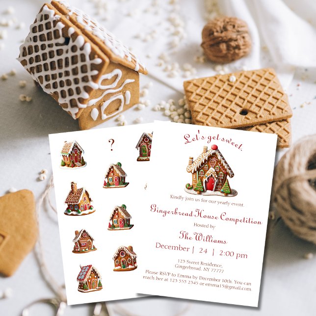 Party Einladung des Gingerbread House Contests (Get your Gingerbread House Contest invitation now and invite your guests! Order yours now!)