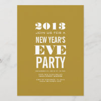 Party Einladung des Goldmoderne Sylvesterabends