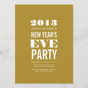 Party Einladung des Goldmoderne Sylvesterabends