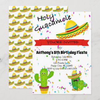 Party Einladung des Heiligen Guacamole Kindergebur