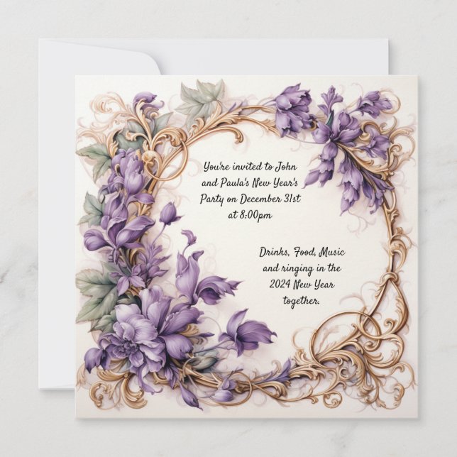 Party Einladung des Neujahrs (Vorderseite)