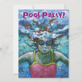 Party Einladung des Schwimmbades