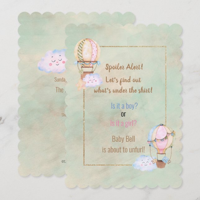 Party Einladung des Warngeschlechts für Spoiler (Vorne/Hinten)