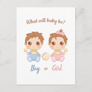 Party Einladung des weiblichen Babygeschlechts Postkarte