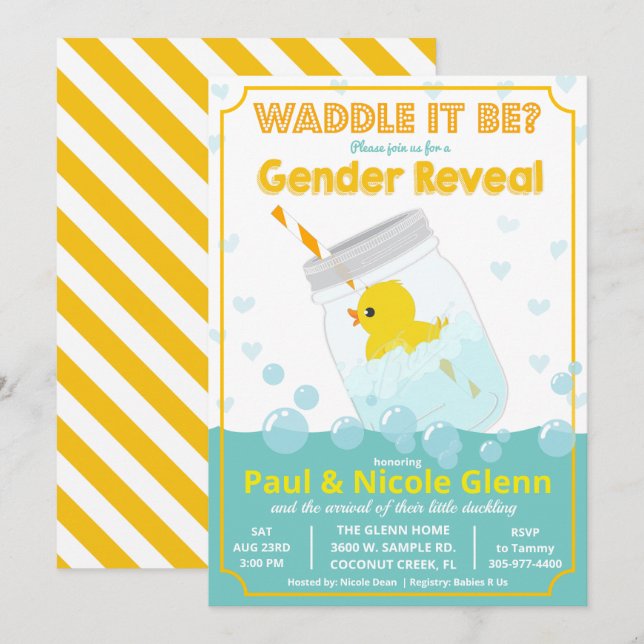 Party Einladung des weiblichen Geschlechts (Vorne/Hinten)