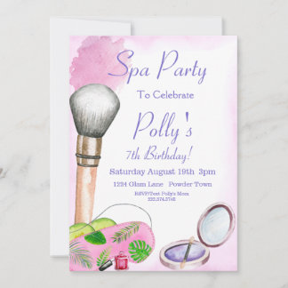 Party Einladung des Wellness-Centers, bearbeitbare