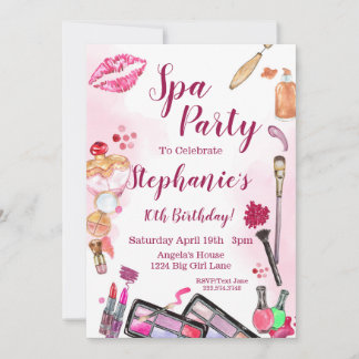 Party Einladung des Wellness-Centers, bestellbarer