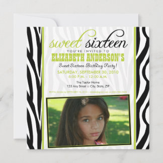 Party Einladung des Zebra-Druck-Bonbon-16 (Limones