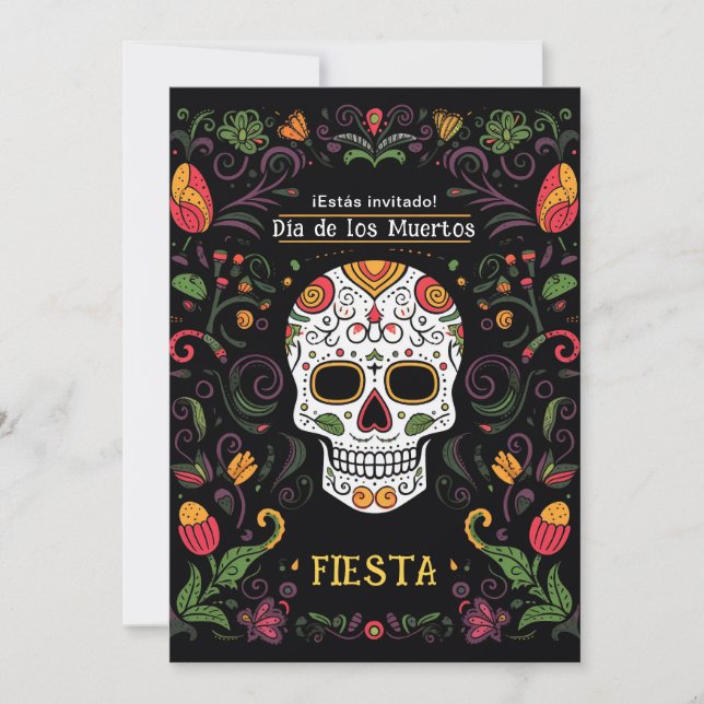 💀 🎉 Party Einladung Día de Muertos (Vorderseite)