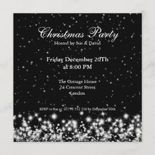 Party Einladung Elegante Winter Sparkle