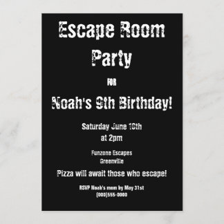 Party Einladung "Escape Room"