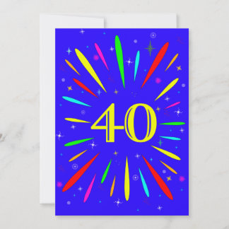 Party Einladung Explosion am 40. Geburtstag