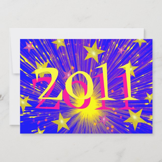 Party Einladung "Feuerwerk 2011" (Vorderseite)