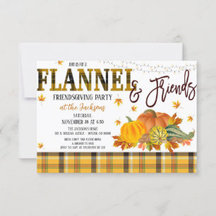Party Einladung Flannel and Friends Erntedank