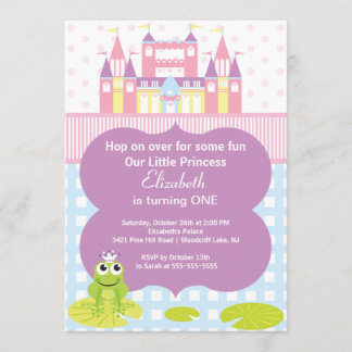 Party Einladung Frosch-Prinzessin-Birthday