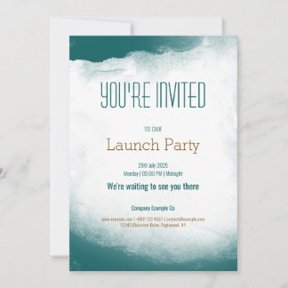 Party Einladung für aquamarine Wasserfarben