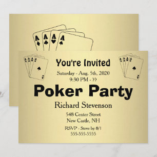 Party Einladung für benutzerdefinierten Poker insg
