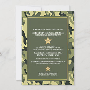 Party Einladung für das Militärruhestand