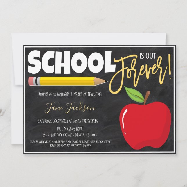 Party Einladung für das Rentenalter (Vorderseite)